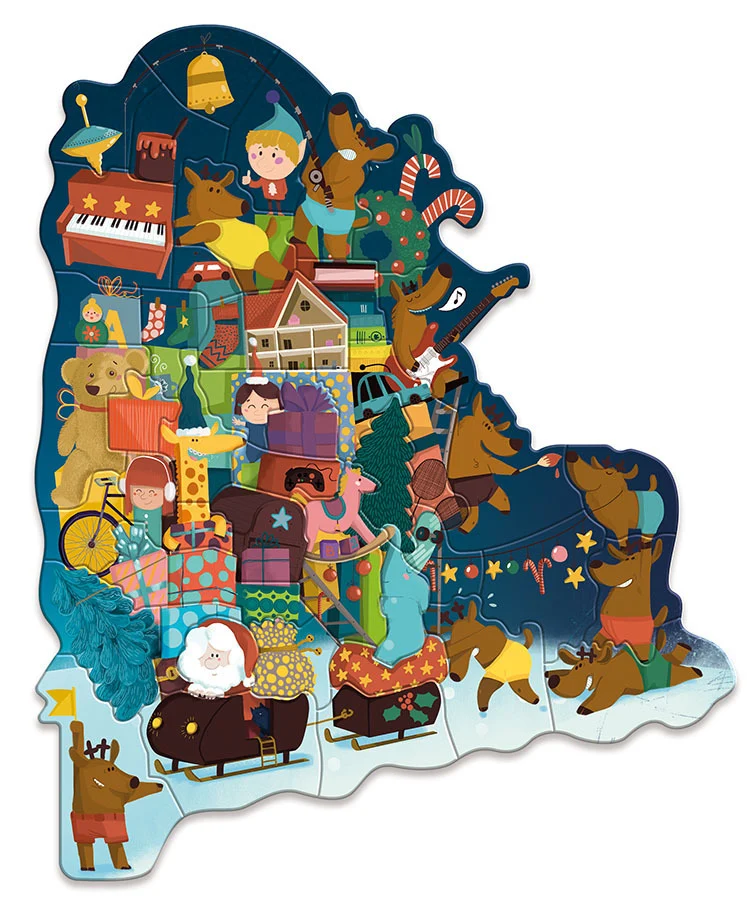 Vilac - calendrier de l'avent - puzzle magnétique - en bois