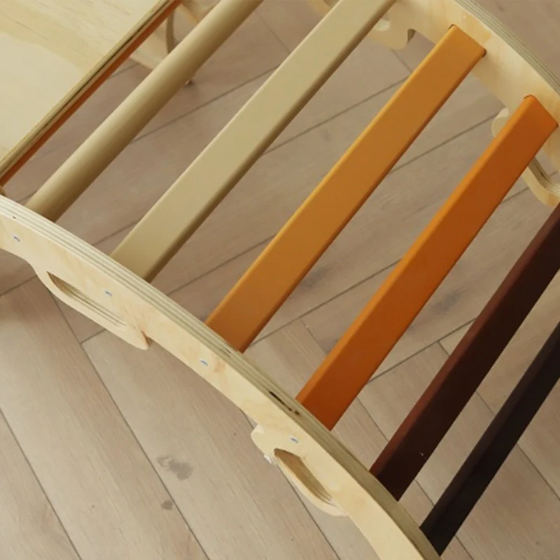 Montessori Kletterset aus Holz – Klappbares Dreieck, Rutsche & Bogen