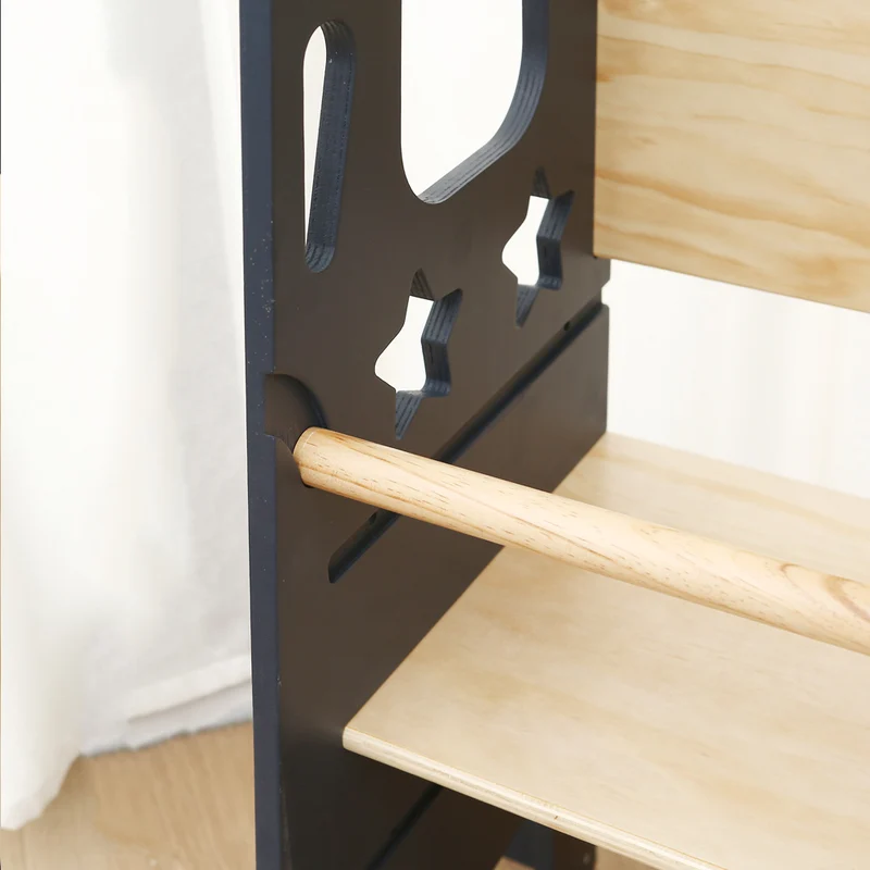 Lernturm Kinder Holz höhenverstellbar – Montessori Learning Tower Küche stabil & sicher