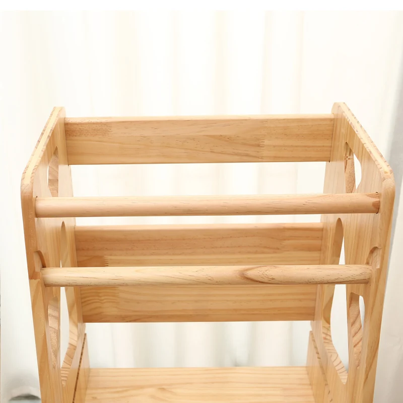 Montessori Lernturm Komfort – Naturholz & 3-Stufen-Verstellung