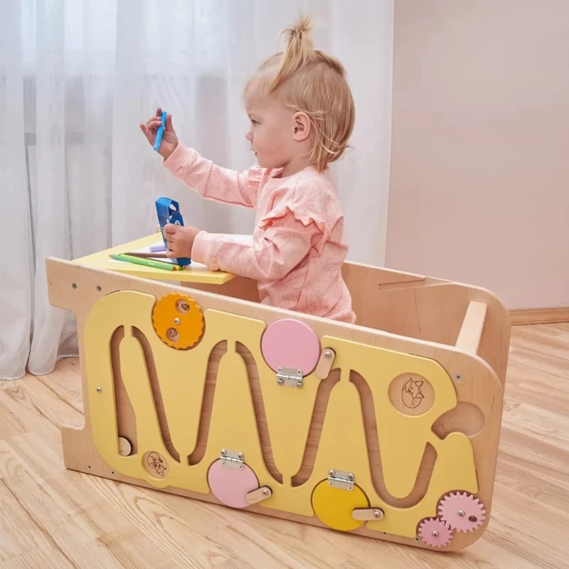 Montessori 5-in-1 Lernturm & Busy Board Station