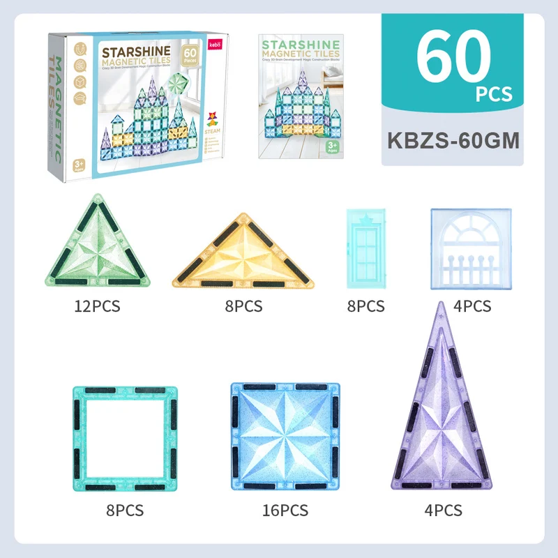 Magnetische Bausteine – Diamant-Serie Shining Edition