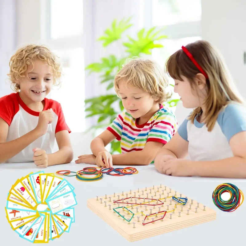 Montessori Kreatives Holz Geoboard