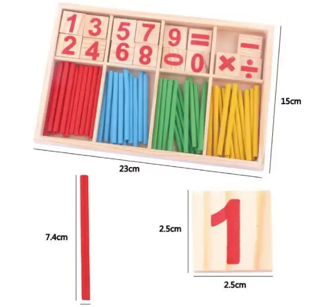 Montessori Mathematik Spielzeug – Zahlen und Stäbchen