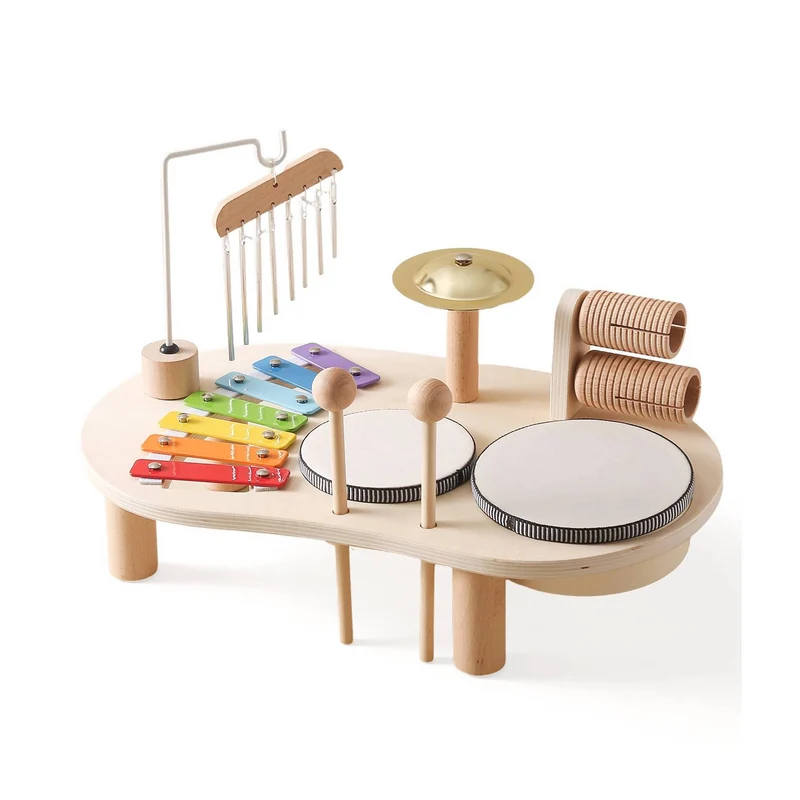 Table d'Activités Musicales Montessori en Bois – Son et Rythme, dès 3 ans