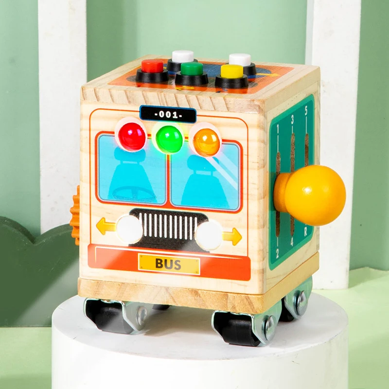 Montessori Busy Bus – Analogschalter & Feinmotorik