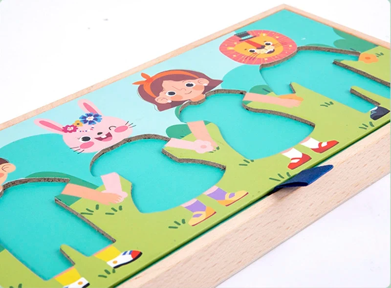 Montessori Anzieh-Puzzle – Motorikspiel & Lernspielzeug