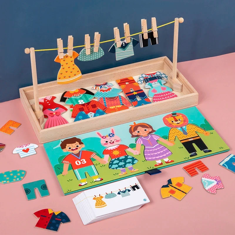 Montessori Anzieh-Puzzle – Motorikspiel & Lernspielzeug