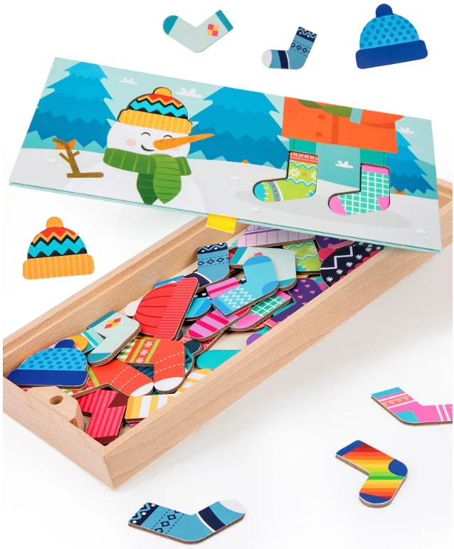 Montessori Anzieh-Puzzle – Motorikspiel & Lernspielzeug