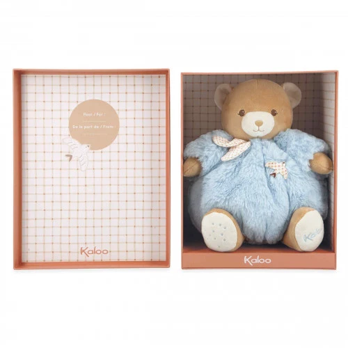 Kaloo - Peluche Ours Patapouf - Bleu 25 cm - 👶Naissance+