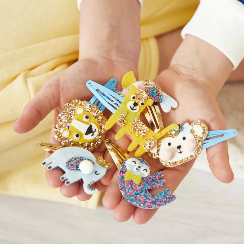 Janod - 6 Barrettes à créer - Exotic Animals - 6 ans+