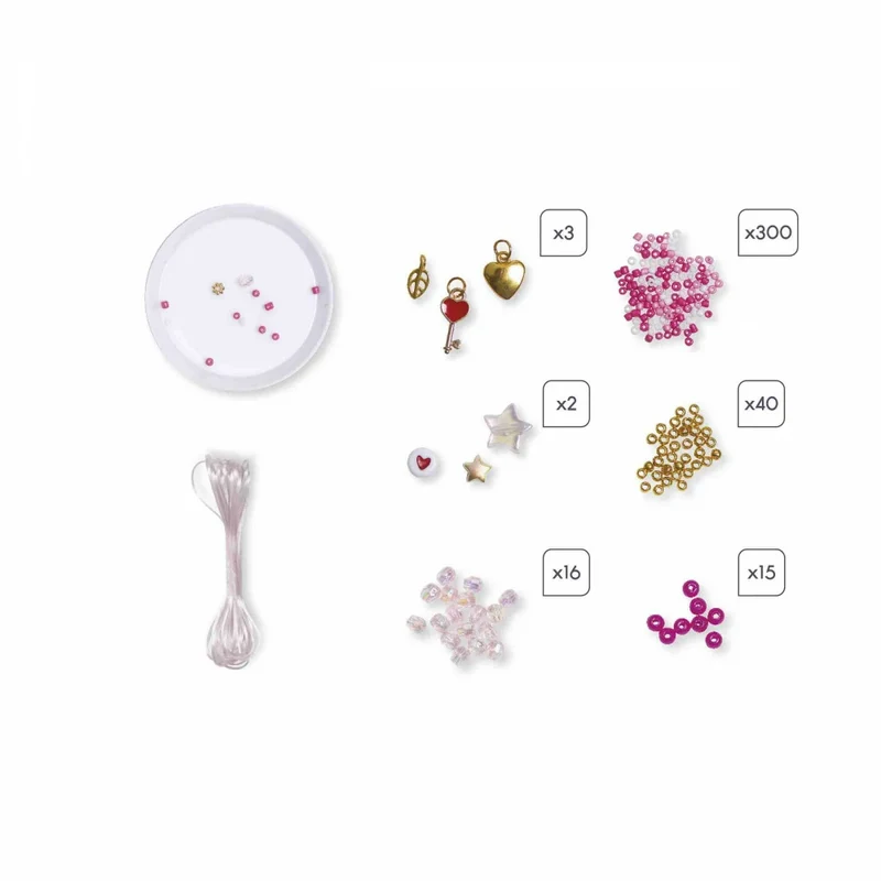 Janod - 10 bagues en perle à créer - Lovely - 5 ans+