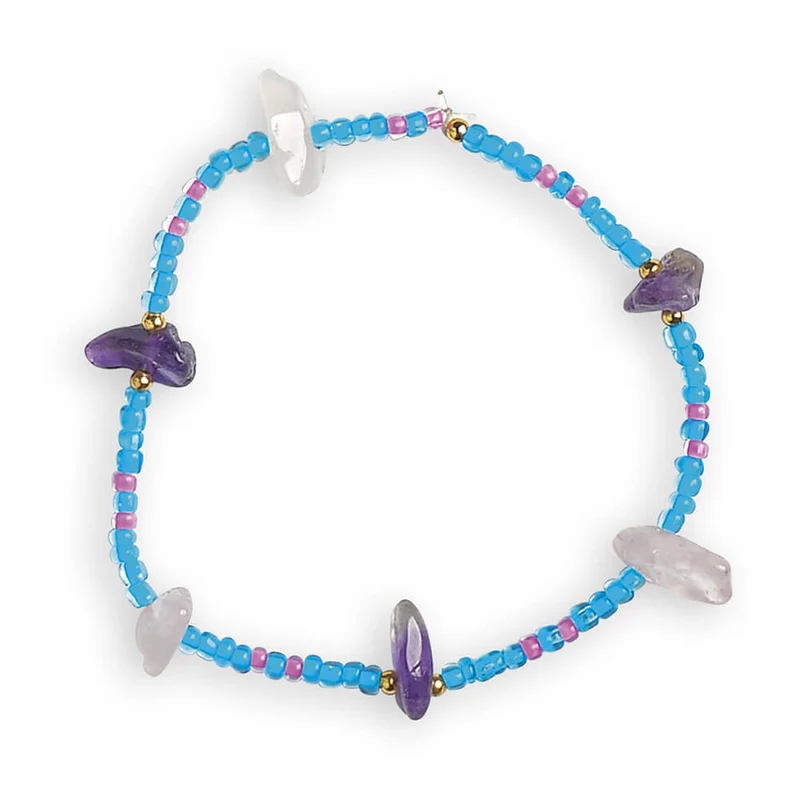Janod - 16 Bijoux pierres Porte-bonheur à créer - kit créatif - 6 ans+