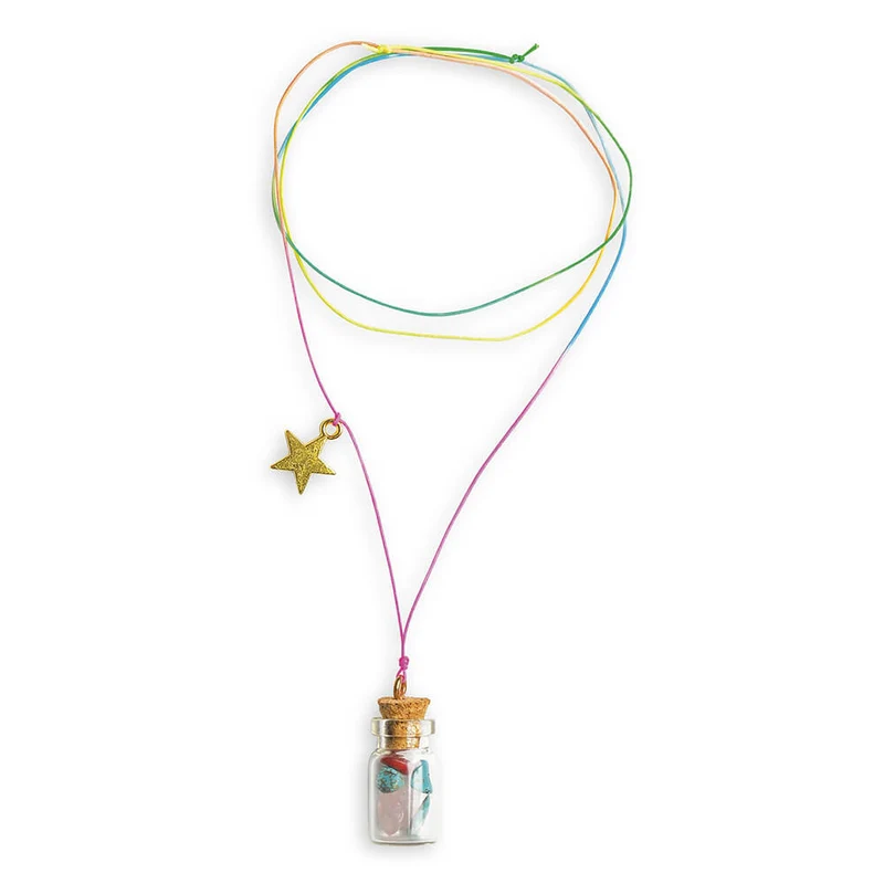 Janod - 16 Bijoux pierres Porte-bonheur à créer - kit créatif - 6 ans+