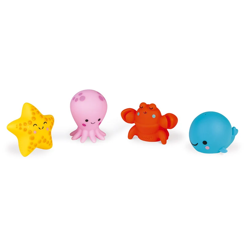 Janod - 4 Gicleurs pour le bain - Animaux de la Mer - 👶1 an+