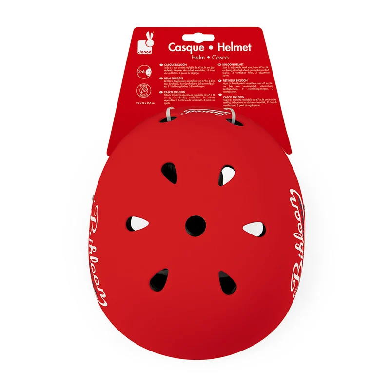 Janod - Casque rouge pour draisienne 🧒2 ans+