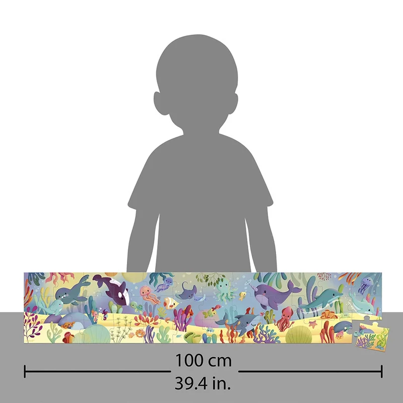 Janod - Puzzle frise les animaux marins - 36 pièces - 4 ans+