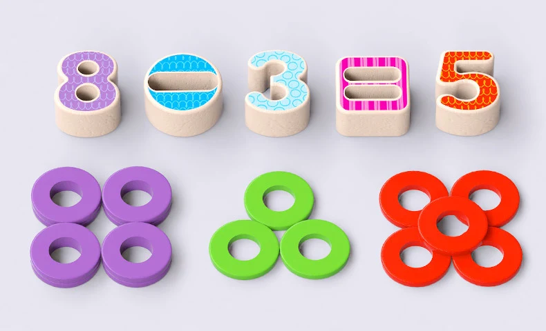 Montessori-Holzpuzzle für Säuglinge und Kleinkinder