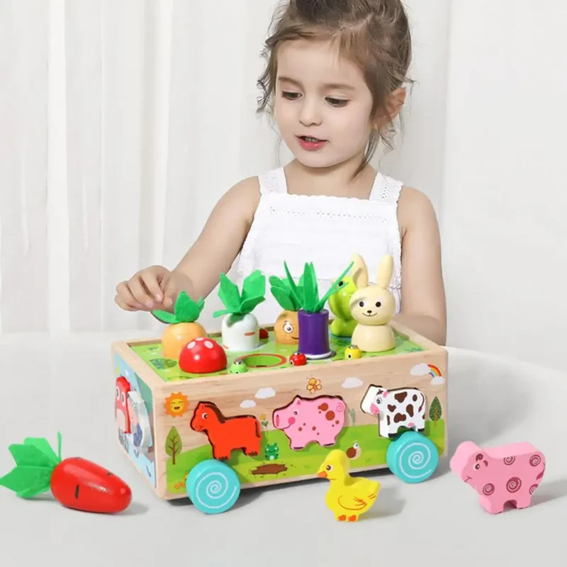 Karotten Steckspiel Holz Montessori