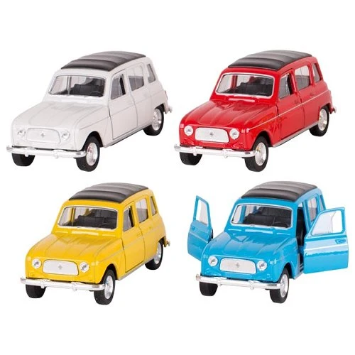 Goki - Renault 4- en métal - 1:34 - L= 11,5 cm - 2 ans +