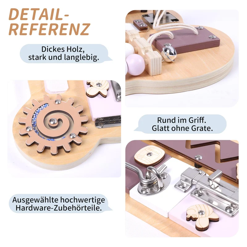 Montessori Busy Board Kleiner Bär – Motorik Holzspielzeug