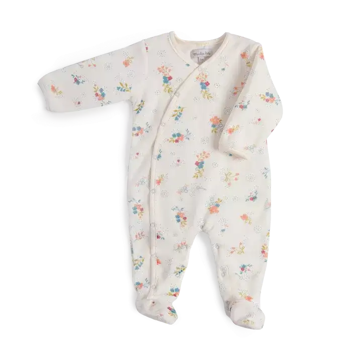 Moulin Roty - Pyjamas 1 mois velours fleurs La petite école de danse - 👶Naissance+