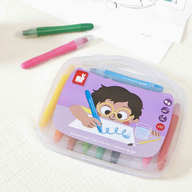 Janod - Crayons gel x 10 - 3 ans+