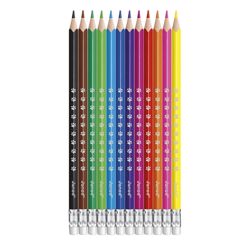 Janod - Crayons effaçables x 12 - 3 ans+