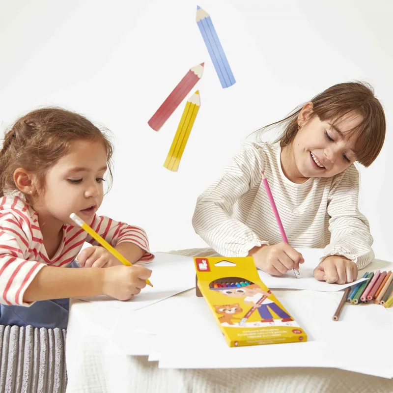 Janod - Crayons effaçables x 12 - 3 ans+