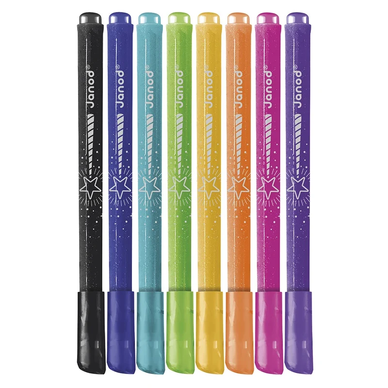 Janod - Feutres pailletés x 8 - 3 ans+