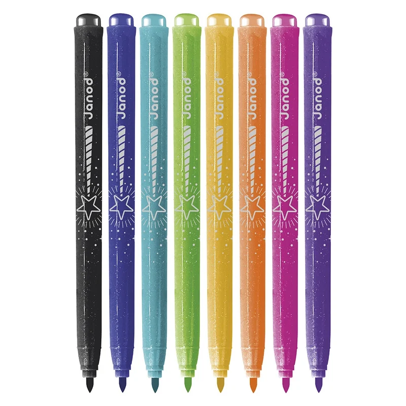 Janod - Feutres pailletés x 8 - 3 ans+