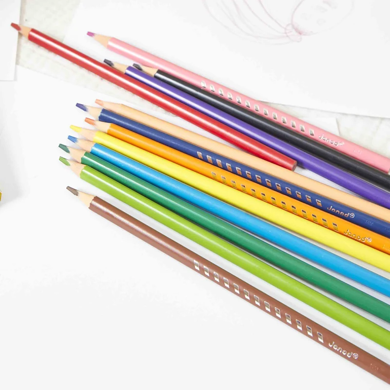 Janod - Crayons de couleur x 12 - 3 ans+