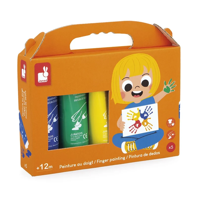 Janod - Peinture au doigt x 5 - 1 ans+