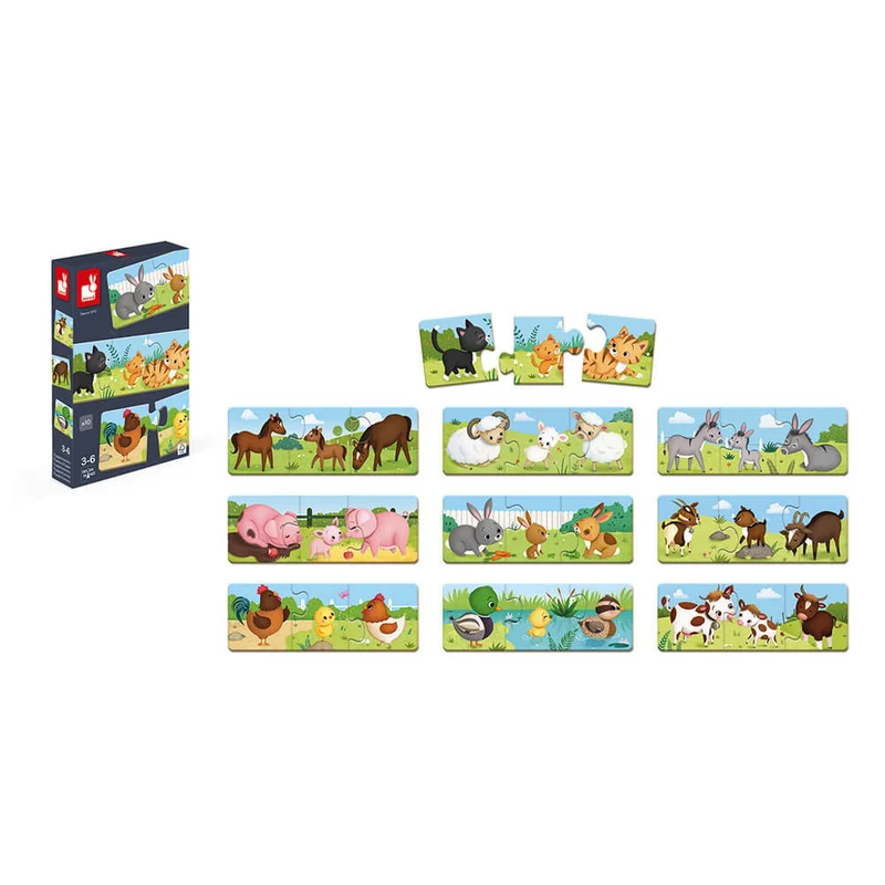Janod - Jeu d'association - puzzle Trionimo 30 pièces - 2 ans+