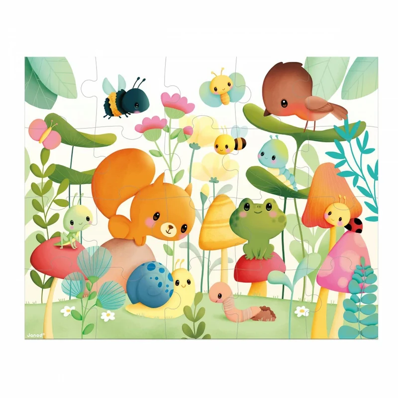 Janod - Les Compagnons du Jardin - Puzzle - 2 ans+