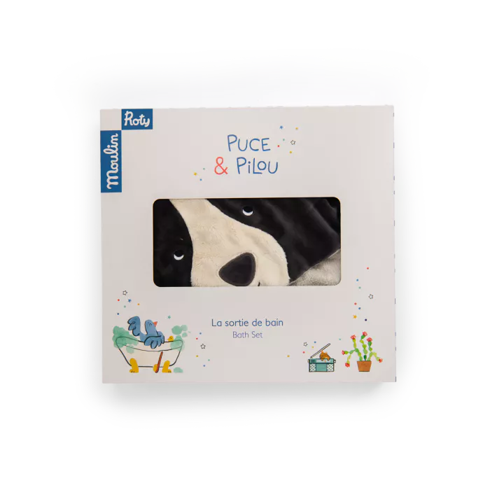 Moulin Roty - Sortie de bain Puce & Pilou - 👶Naissance+