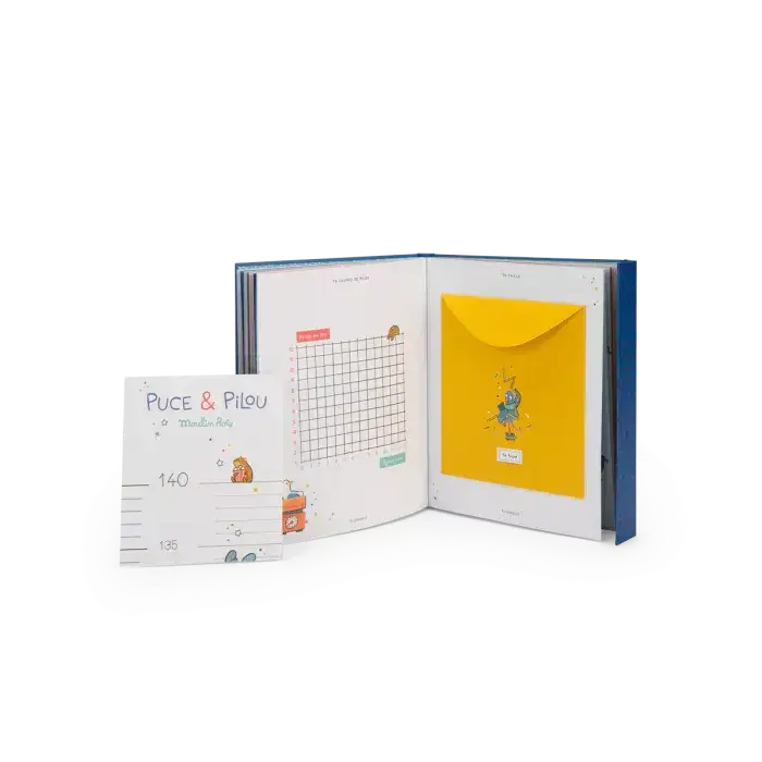 Moulin Roty - Livre de naissance - Puce & Pilou - 👶Naissance+