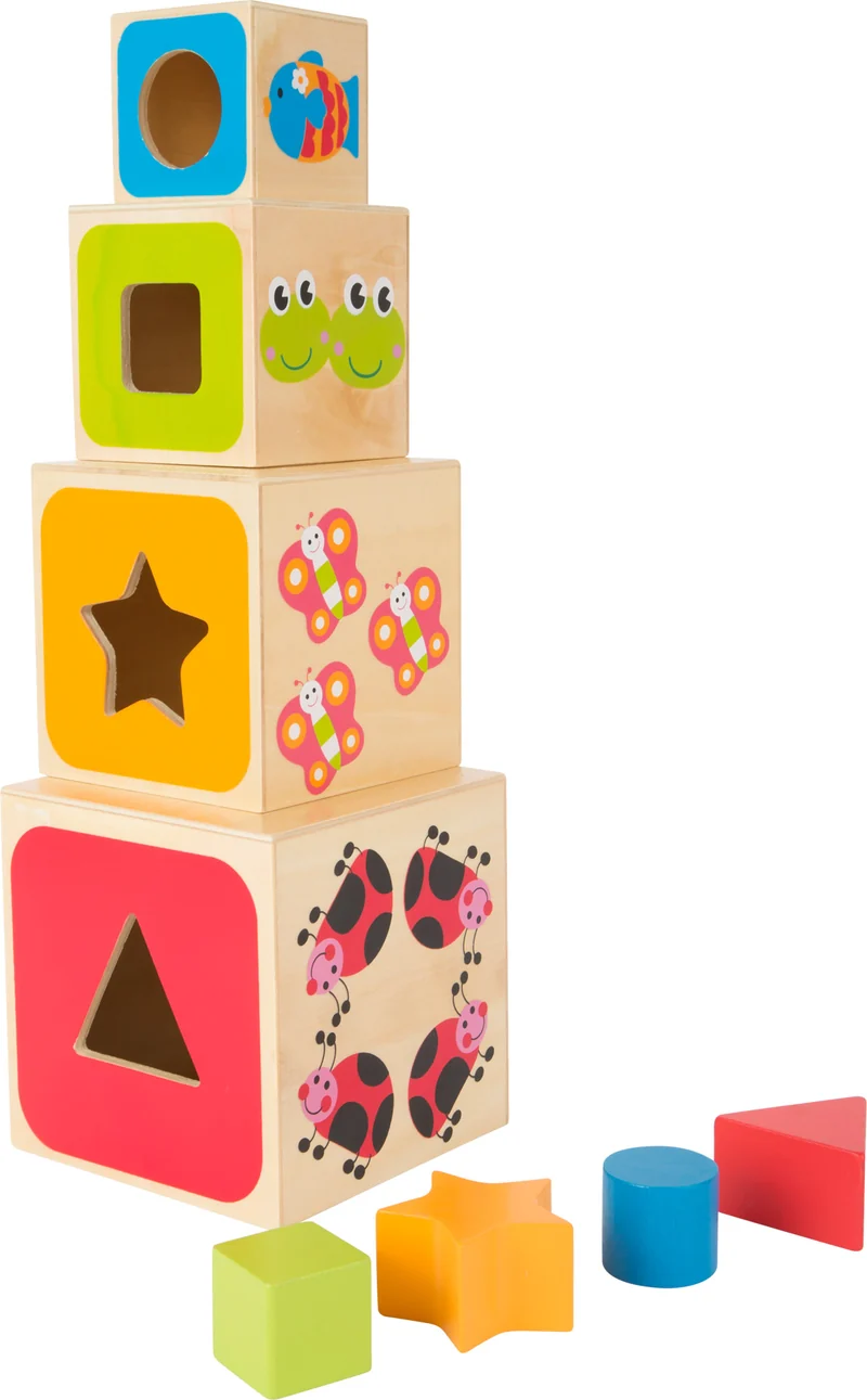 Cubes Empilables ABC en Bois — Apprendre l'Alphabet Bébé 12 mois Small Foot