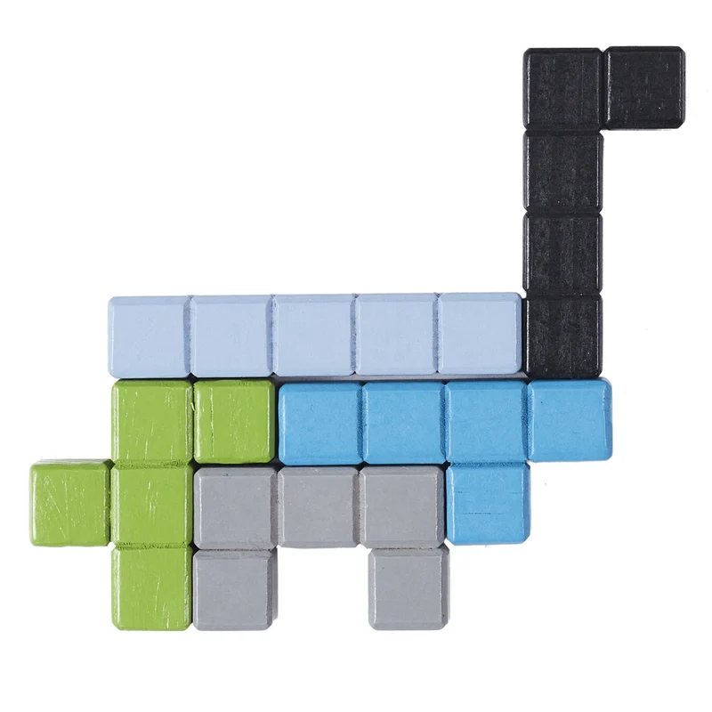 Puzzle Tetris en Bois Montessori — Jeu Logique d'Assemblage Enfant 3 ans