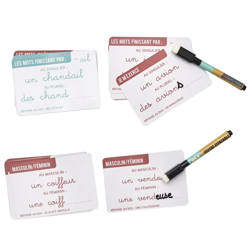 Cartes Éducatives — Je Comprends la Grammaire Montessori