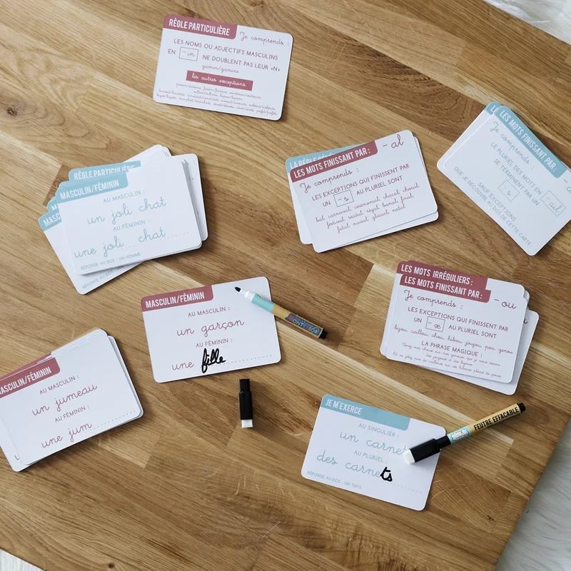 Cartes Éducatives — Je Comprends la Grammaire Montessori