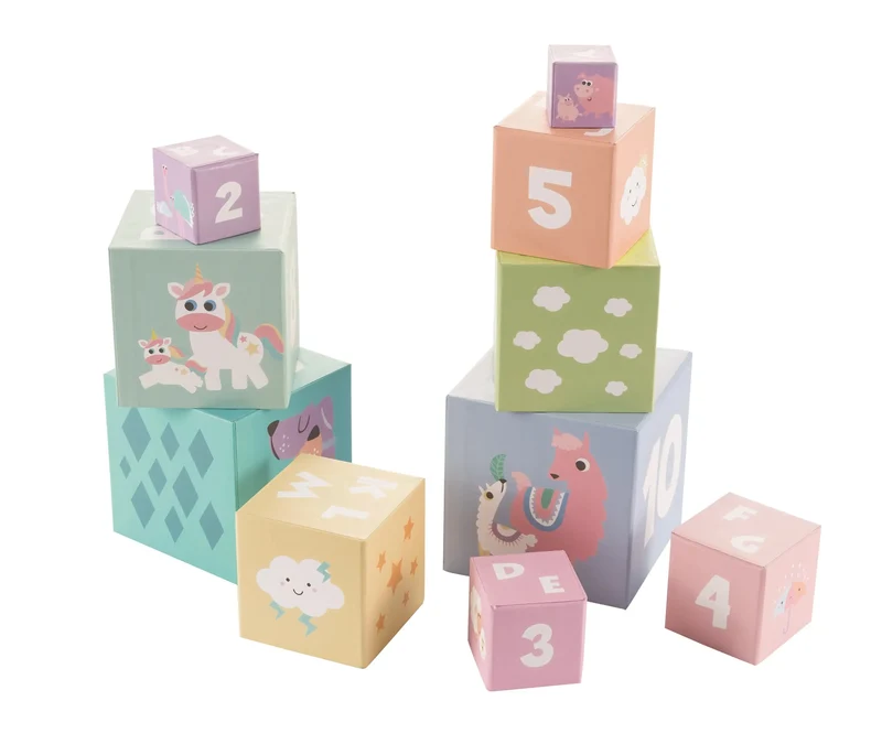 Cubes Empilables en Carton - Jeu Éducatif et Ludique pour Enfants