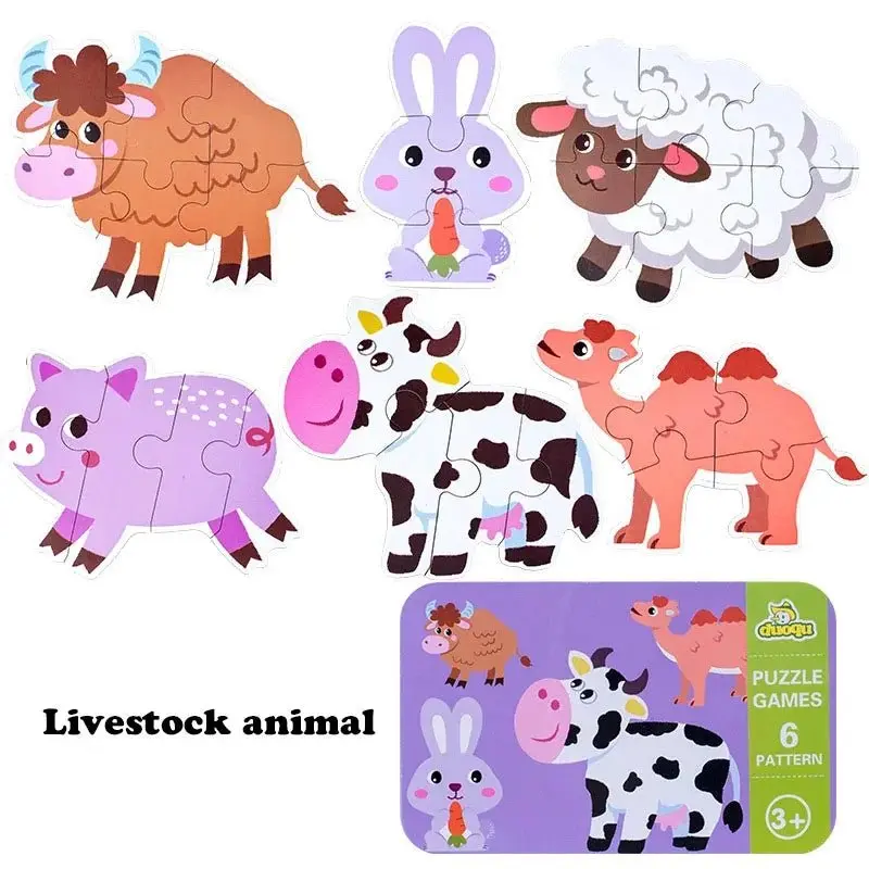 Puzzle Formes avec Boîte Métallique - Jeu Éducatif pour Enfants