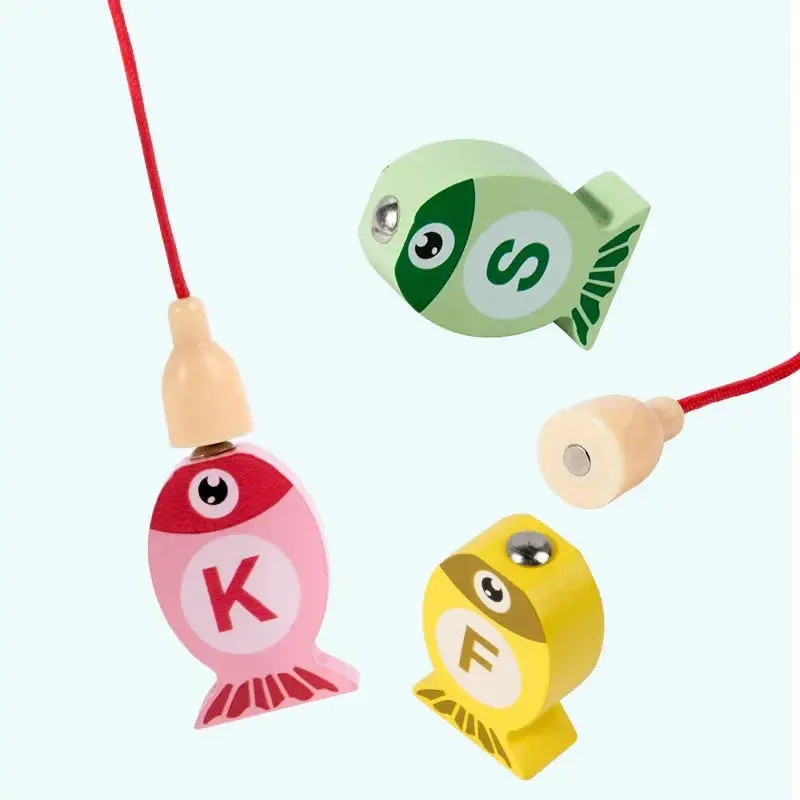 Jeu de pêche Magnétique Montessori en Bois