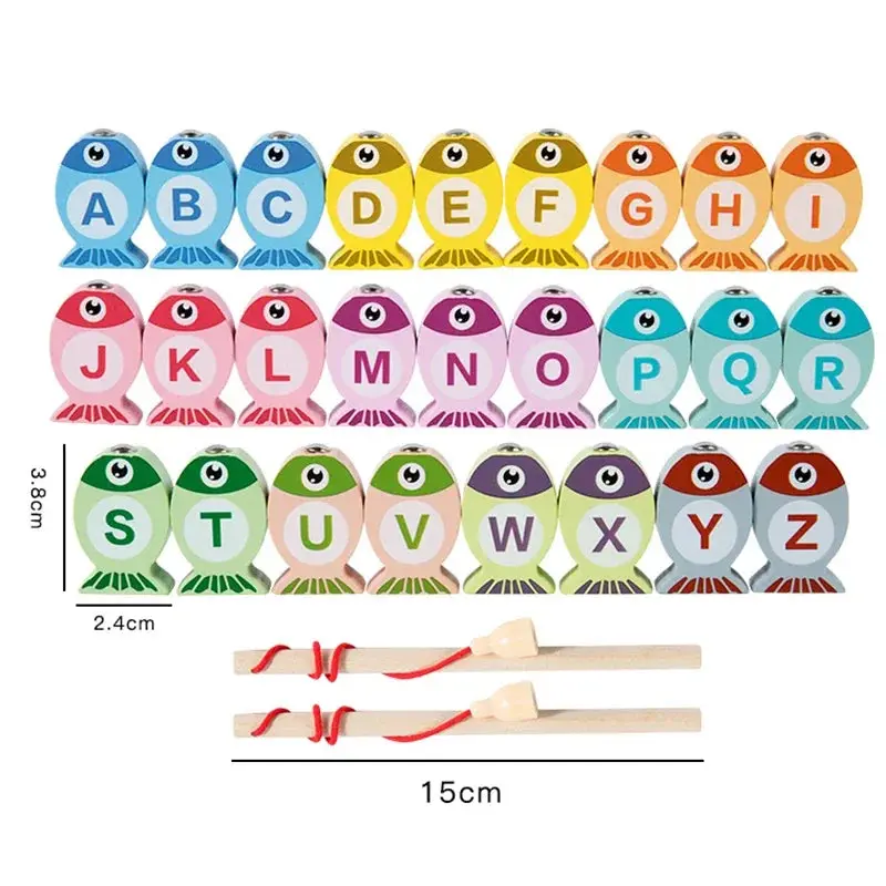 Jeu de pêche Magnétique Montessori en Bois