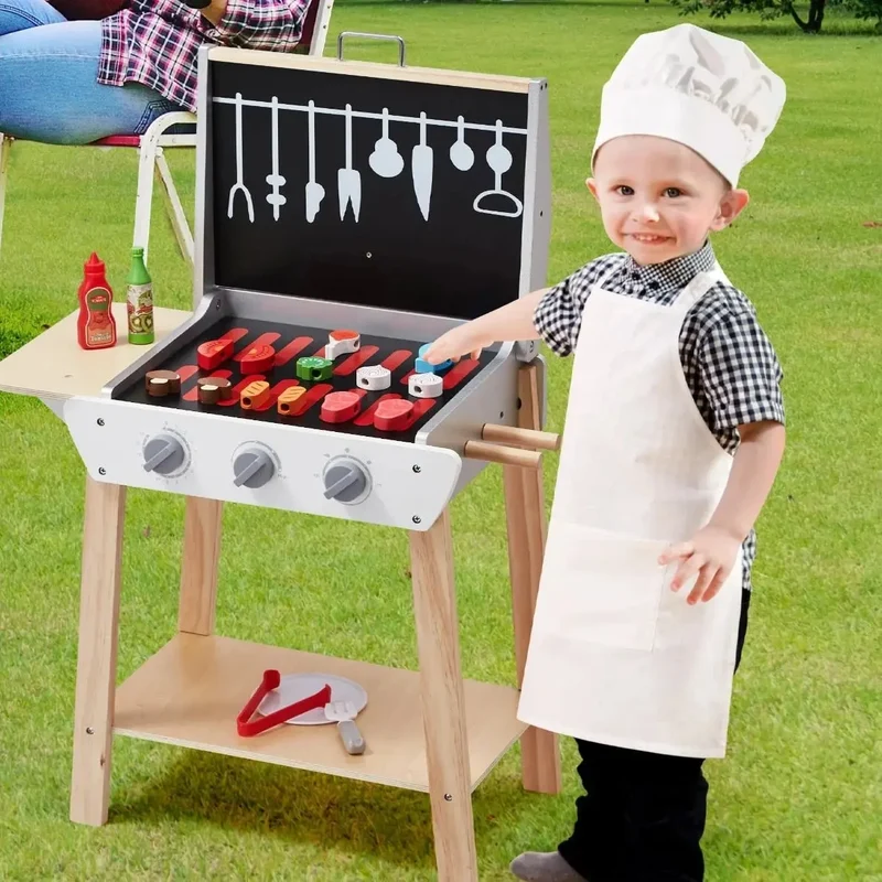 BBQ Grill en Bois pour Enfants