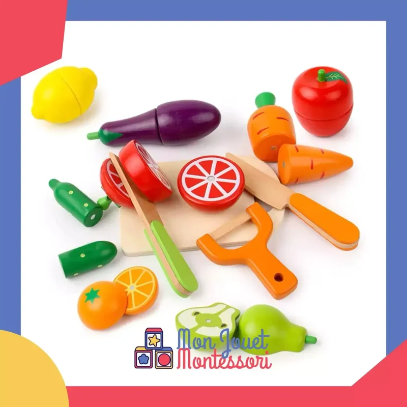Fruits et Légumes en Bois à découper