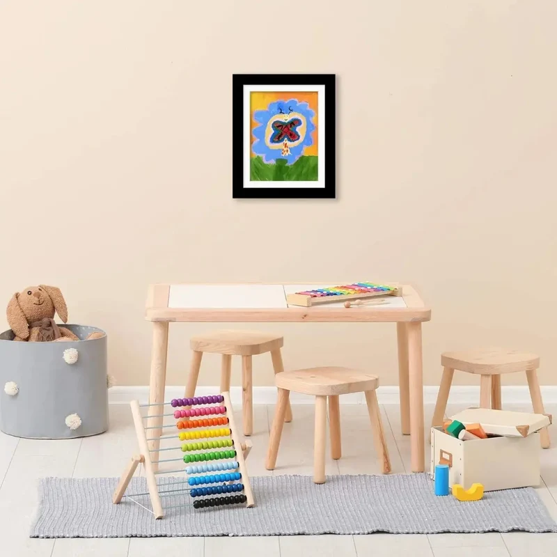 Cadre pour les dessins de vos enfants - ouverture magnétique et réserve de dessin avec élastique