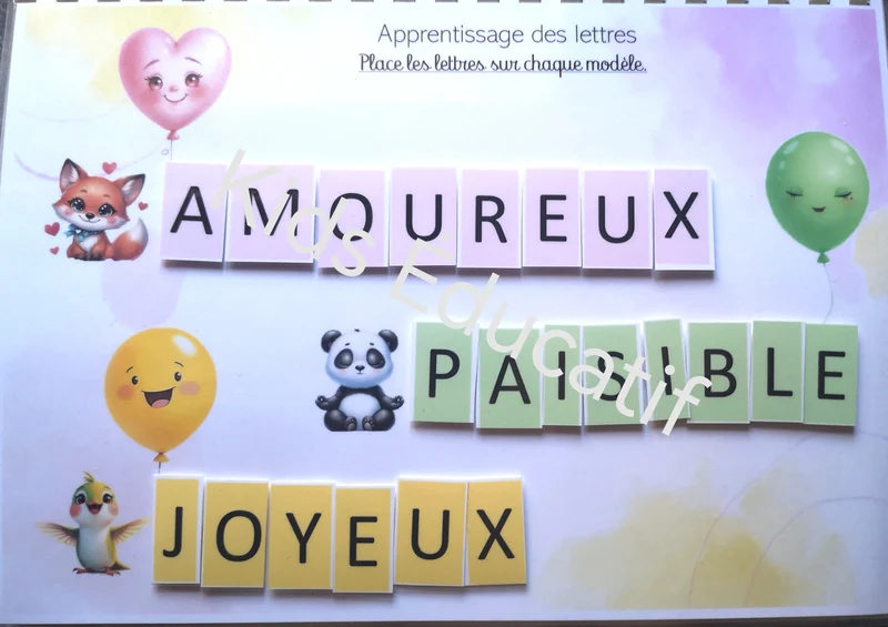 "Les émotions" livret 3-4 ans, pour apprendre à contrôler ses émotions.