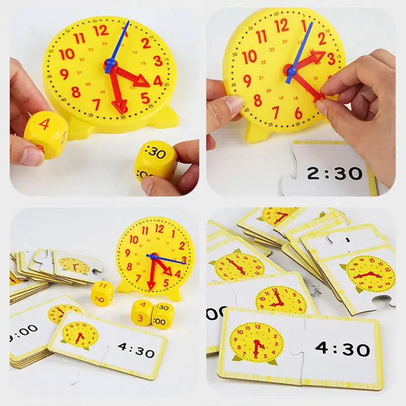 Horloge Éducative Montessori – Apprentissage du Temps pour Enfants | Jouet Pédagogique Ludique
